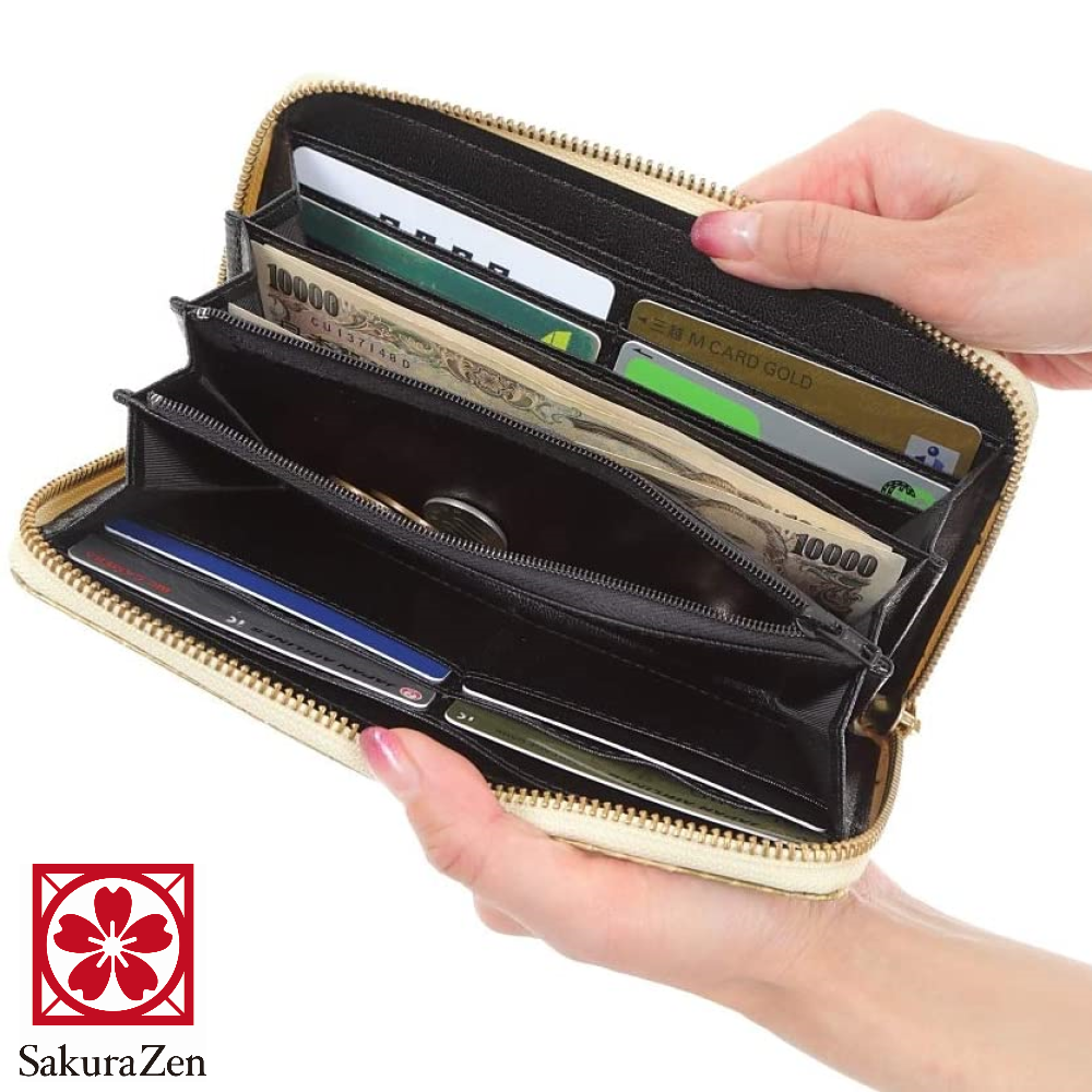 蛇革 メンズ 金運財布ダイヤモンド 黄金 錦蛇 本革 ラウンド 無双 財布 金運アップ レザー 日本製 (打ち出の小槌根付)