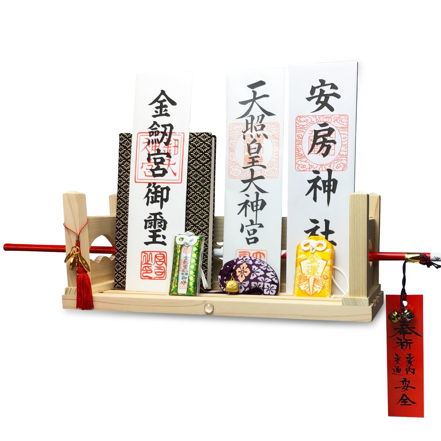 ☆大人気【🔴4月上旬〜中旬入荷・順次出荷となります】[ さくら禅 ] ひのき万能神棚 彩雲 破魔矢飾り 本水晶付きモダン神棚【 御札 ご朱印帳  お守り 破魔矢 置き 専用壁掛け細ビス付き 】 – さくら禅 本店