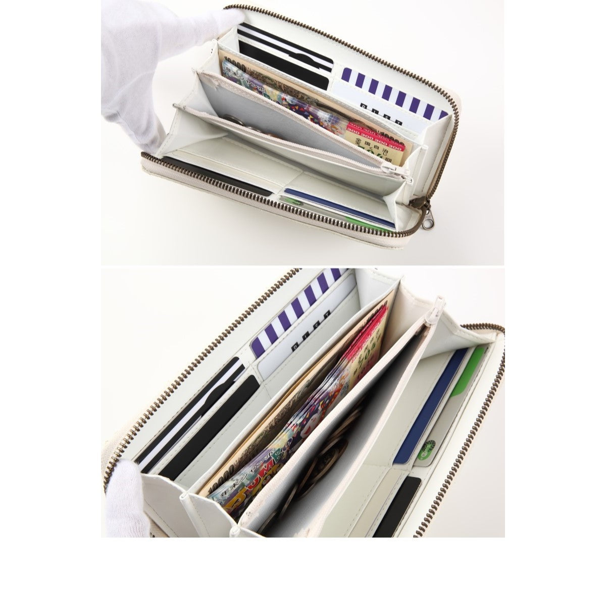 【 財神白蛇財布シリーズ 】 錦蛇 蛇革財布 日本製 白蛇 長財布 ラウンド財布