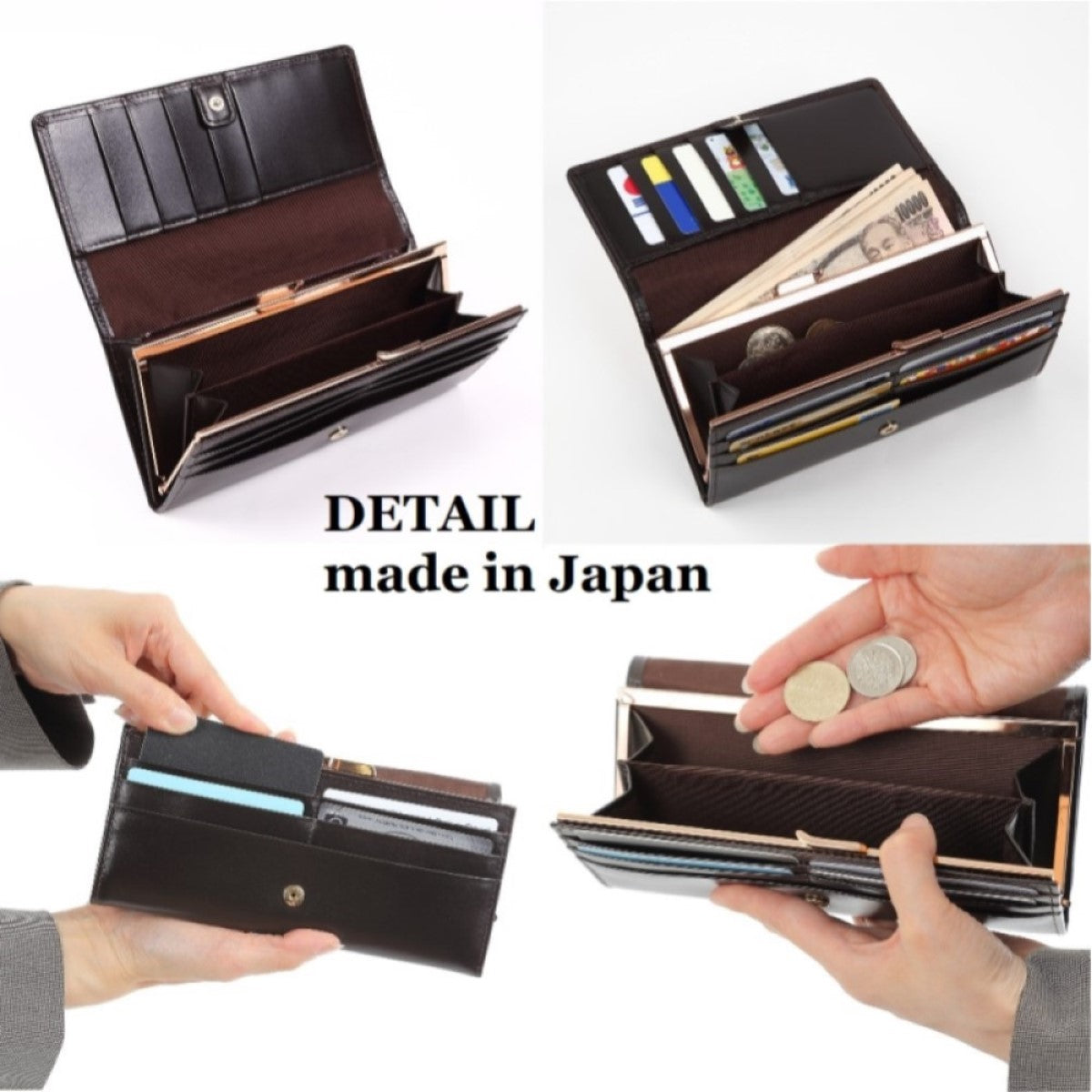 印伝 草木染め 特製 財布 がま口財布 セレブリティ 日本製 (緑(よもぎ)打出の小槌)