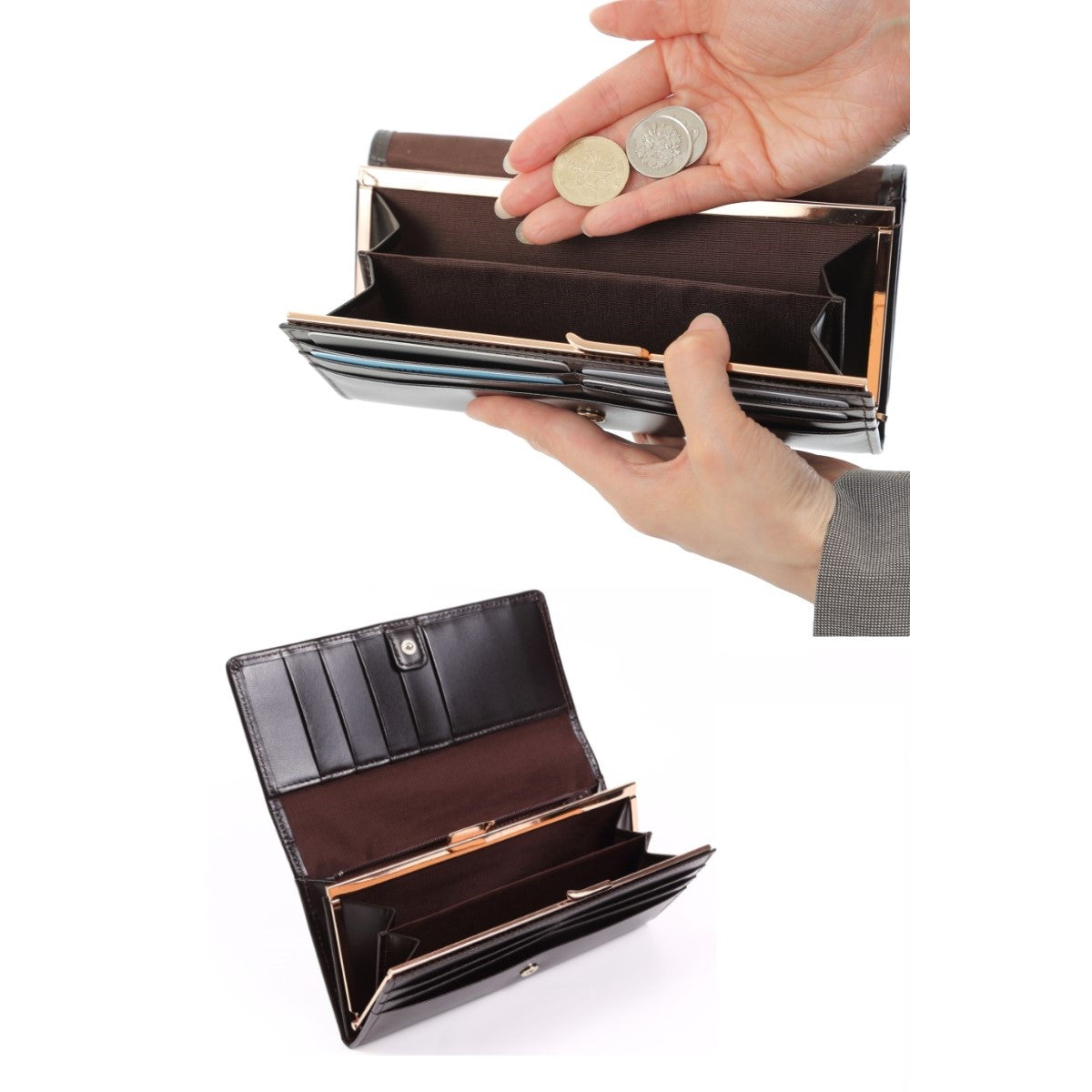 印伝 草木染め 特製 財布 がま口財布 セレブリティ 日本製 (赤(べにばな)打出の小槌)