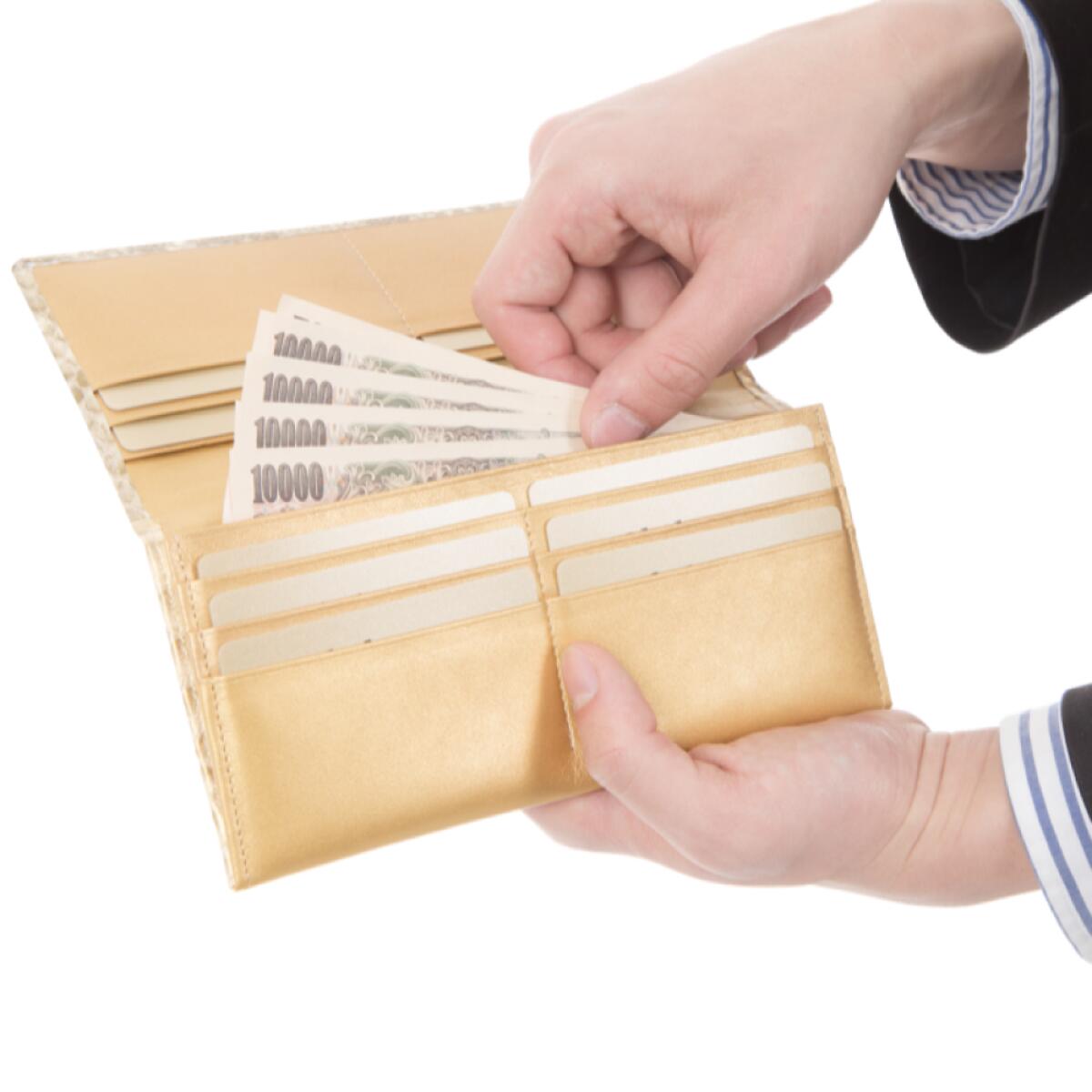 蛇革 ダイヤモンド 黄金 錦蛇 本革 長財布 金運アップ 日本製 中面 牛革 (ゴールドチャームコブラ)