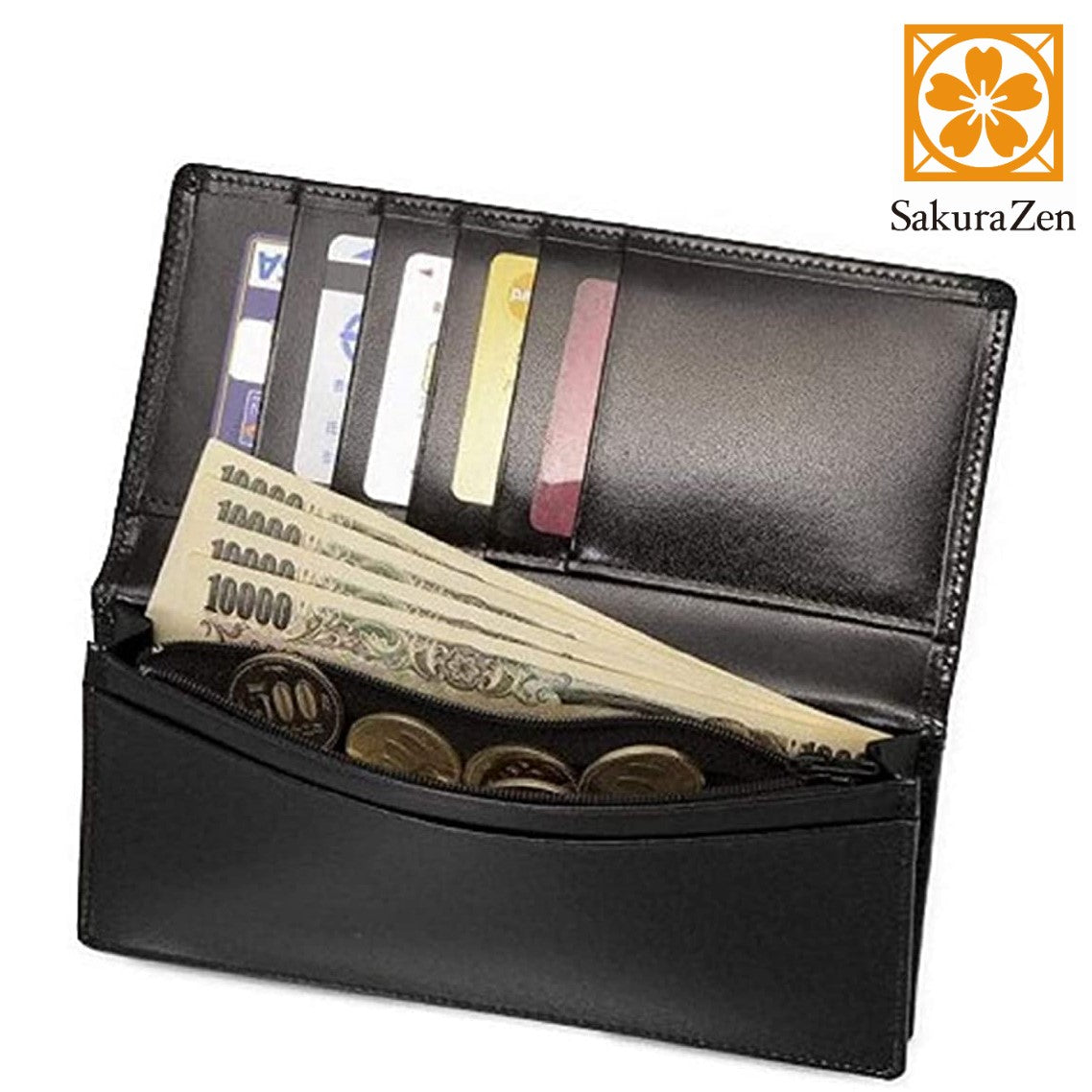 春財布 皇帝龍 長財布 メンズ 金運グッズ 秘伝 金運アップ 22金箔 龍神 メンズ 日本製 (黒色)
