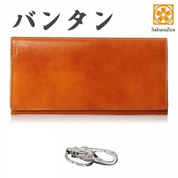 極薄 財布 春財布 オイル レザー 本革 長財布 バンタン メンズ 姫路 手塗り パース 日本製 (ブラウン)