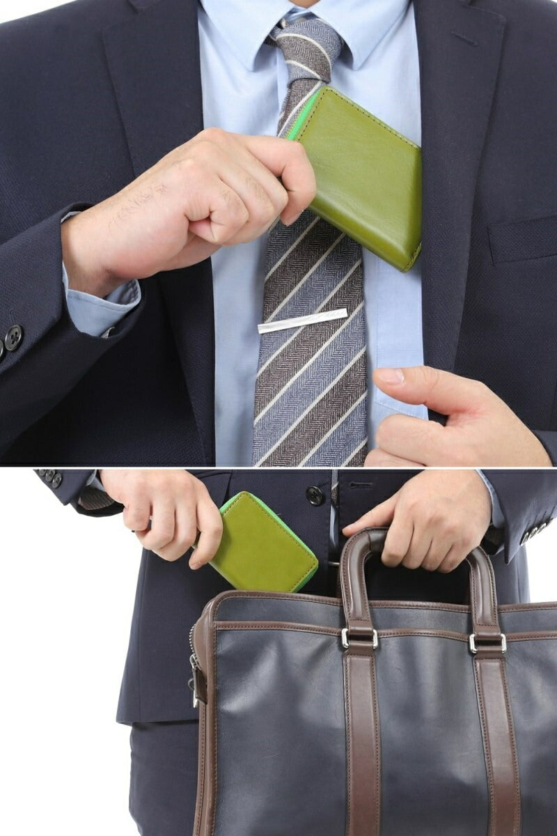 極薄財布 オイル レザー 本革 小銭入れ 財布 バンタン メンズ 姫路 手塗り 日本製 (ブラック)