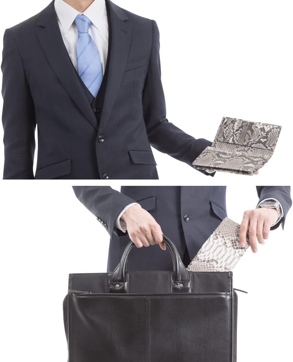 [ SakuraZen ] パイソン レザー 錦蛇 財布 蛇革 長財布 金運財布 全面蛇革 無双 ソフト マット仕上げ 職人 日本製 (本体のみ)