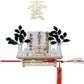 [ さくら禅 ] 棚型 モダン 神棚 祥雲 鳥居付き 白松 壁掛け お札立て 簡単取り付け 穴が目立たない 棚板 神具 お守り飾り 破魔矢置き 神明鳥居 (美濃和紙 雲セット)