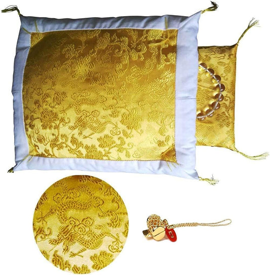 [ SakuraZen ] 金運アップグッズ 布団 風水 開運グッズ 皇帝龍のお財布 布団 で 金運 アップ 金運 お財布ふとん 縁あり (打ち出の小槌根付)