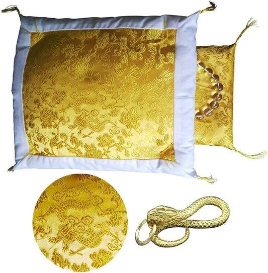[ SakuraZen ] 金運アップグッズ 財布布団 風水 開運グッズ 皇帝龍のお財布 布団 で 金運 アップ 金運財布 お財布ふとん 縁あり (黄金蛇)