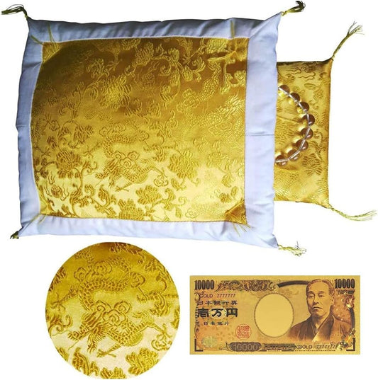 [ SakuraZen ] 金運アップグッズ 財布布団 風水 開運グッズ 皇帝龍のお財布 布団 で 金運 アップ 金運財布 お財布ふとん 縁あり (黄金招金札)