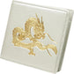 【SakuraZen】風水 皇帝龍 二つ折り財布 金運アップ [ 日本製 本革 財布 本金箔刻印 ] 牛革 金運 黄金 龍 竜 財布 メンズ シャンパンゴールド（本体のみ）