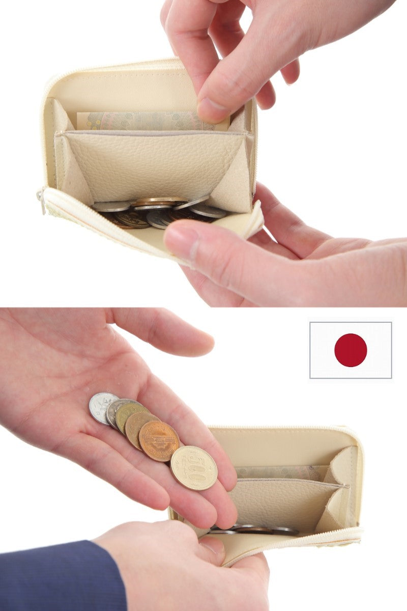  蛇革 金運財布  レザー 【 白蛇 本革 財布 】 メンズ ウオレット 日本製 (角小銭入れ) 