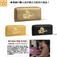  秘伝 皇帝龍 ラウンド財布 金運アップ 本金箔 刻印 牛 本革 財布 メンズ  黒  黄金 根付 進呈 日本製 (無限蛇チャーム) 
